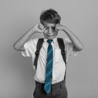 School Avoidance boy crying